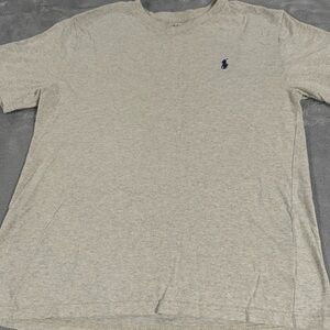 Youth Polo by Ralph Lauren Gray V Neck Short Sleeve Tee Sz L(14/16) EUC